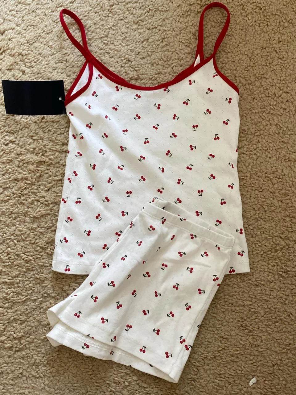 Sweet Strawberry Eyelet Shorts Set - P12 Hub Europe
