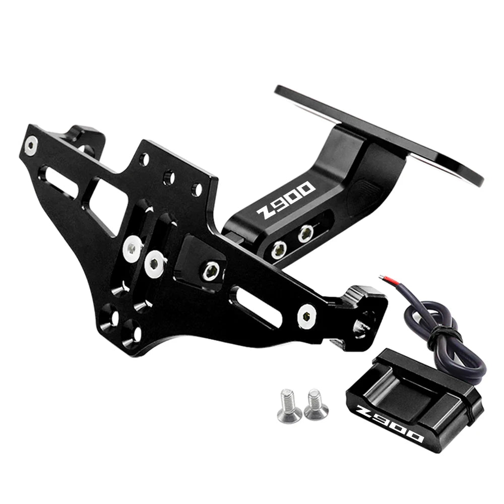 For Kawasaki Z900 Z 900 ABS 2017-2023 2022 2021 2020 2019 License Plate Holder Number Plate Frame LED Light Bracket  turn signal