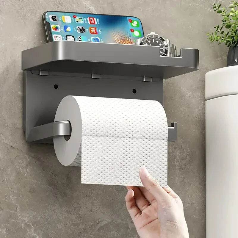 Toilet Paper Holder Plastic Storage Rack Kitchen Towel Placement Of Seasoning Bottles Bathroom Wall Roll Of Paper Phone Storage - P12 Hub Europe