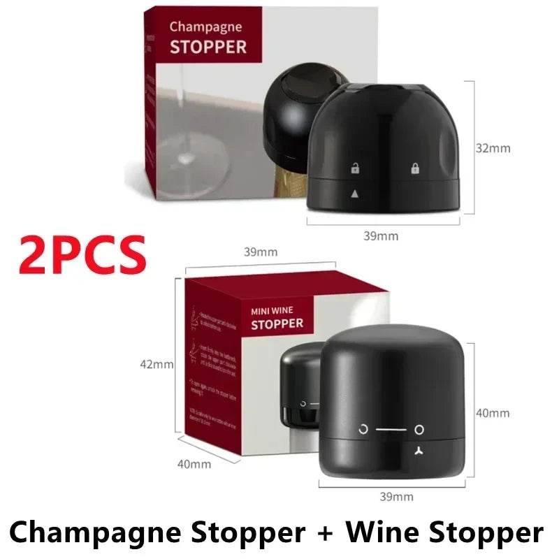 Wine Stopper 1/2 Piece Reusable Bar Accessories Silicone Sealing Champagne Cork Keep Wine Freshness Bottle Cap Barware Home - P12 Hub Europe