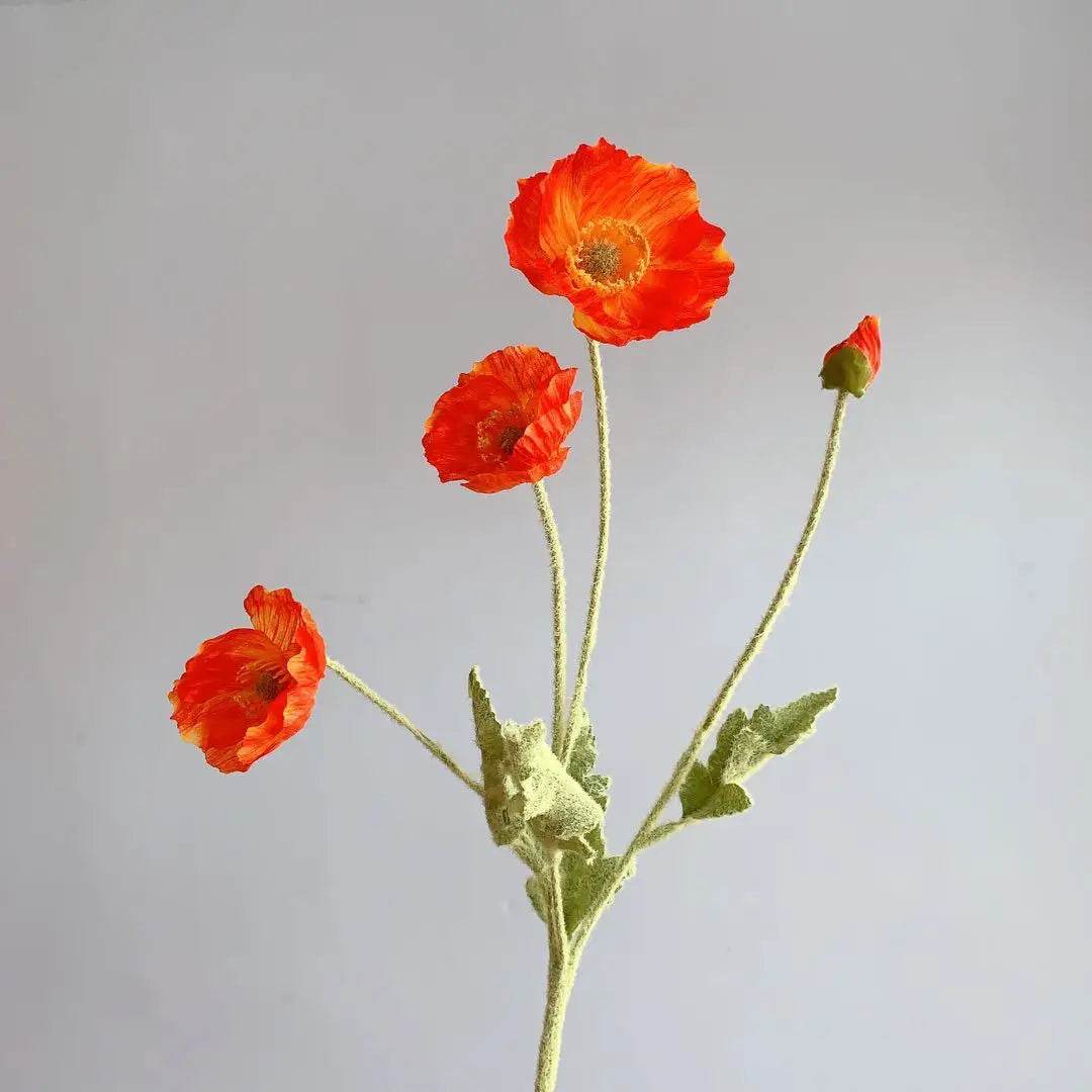 4 Head Artificial Flowers Bouquet Poppy Fake Flowers For Home Decor Garden Party Wedding Decoration Diy Accessories - P12 Hub Europe