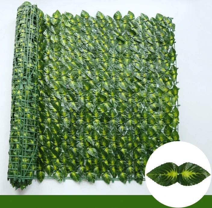 1X3m Artificial Ivy Hedge Green Leaf Fence Panels Faux Privacy Fence Screen for Home Outdoor Garden Balcony Decoration Plants - P12 Hub Europe