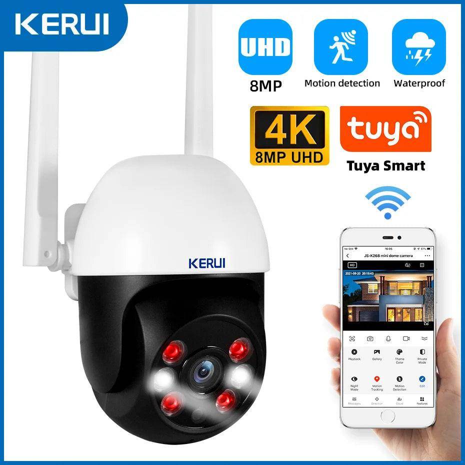 Outdoor Camera Tuya 4K/5K PTZ Dual Lens, AI Motion, Color Night - P12 Hub Europe