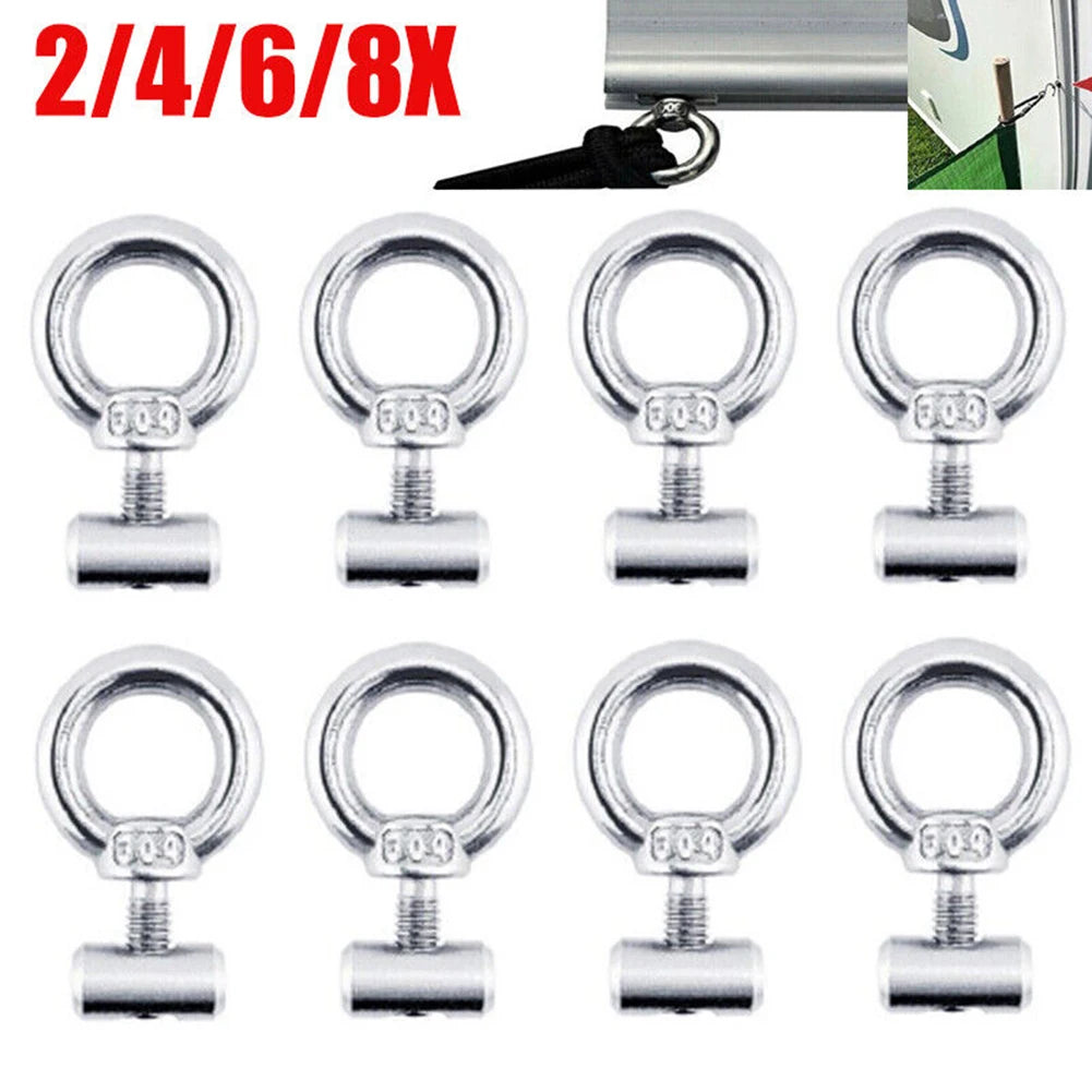 2/4/6/8Pcs Awning Rail Stoppers Stops Stainless Steel Motorhome Campervan Caravan Silver Awning Stoppers X 12mm X 6mm