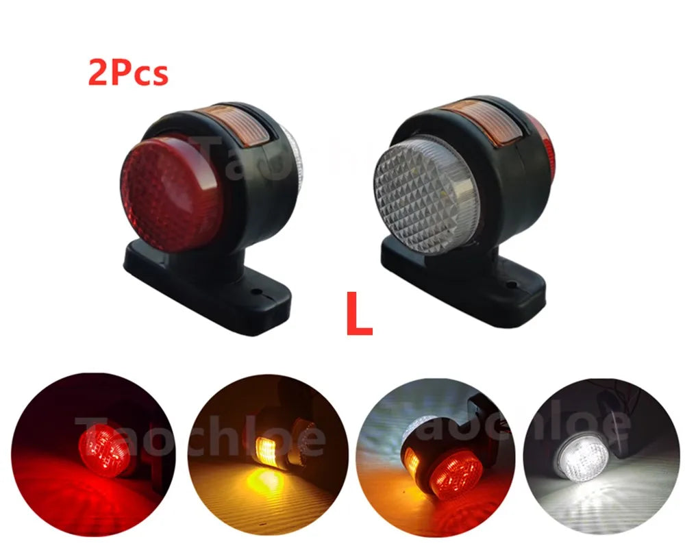 1Pair Truck 24v Side Marker Lights 12v Trailer Outline Lamp Clearance Lights Tail Light Assembly For Volvo truck For Scania