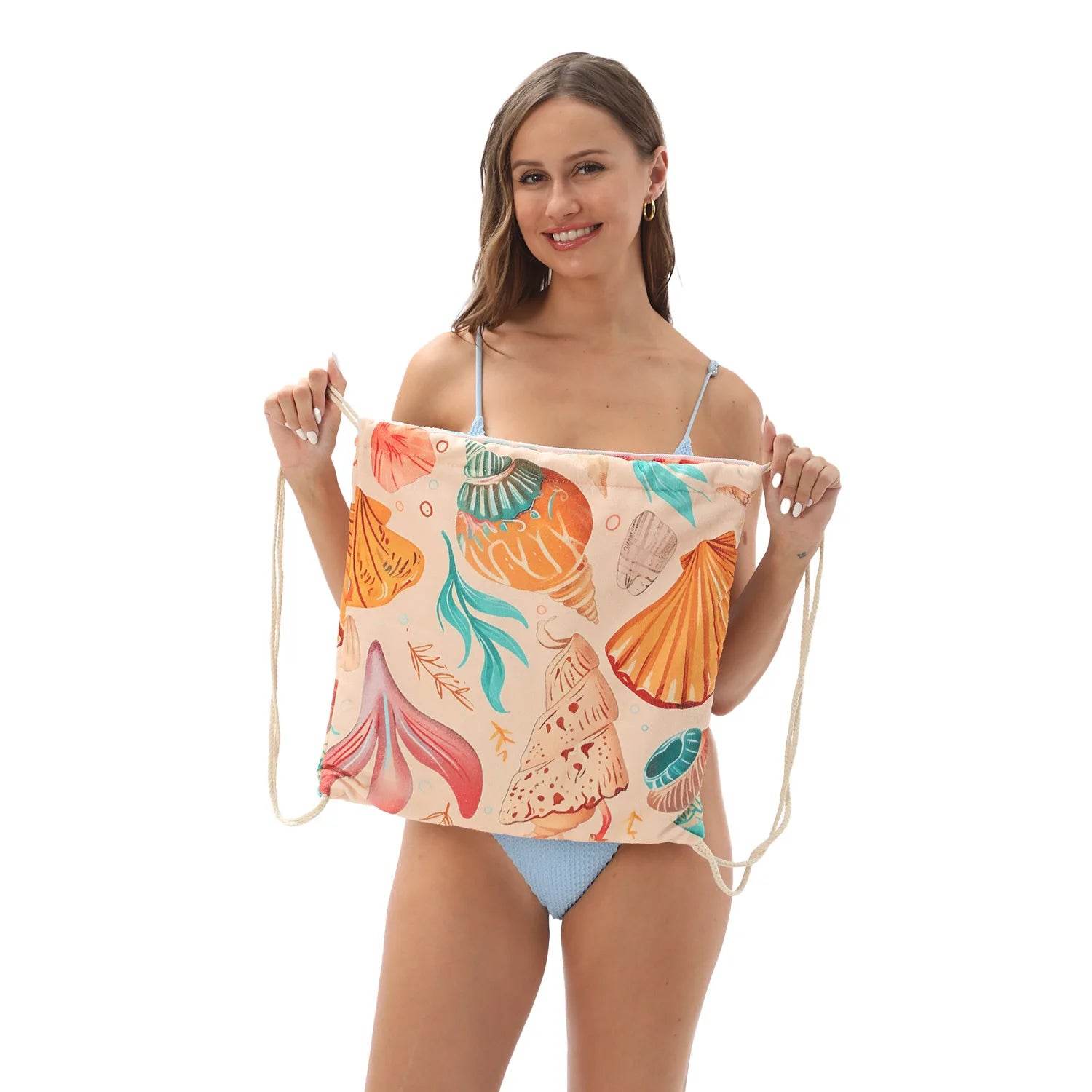 2-in-1 Foldable Beach Towel Sports Cooling Travel Towel Quick Drying Large Absorbent Bath Beach Jewelry for Picnic Sunbath Surf - P12 Hub Europe