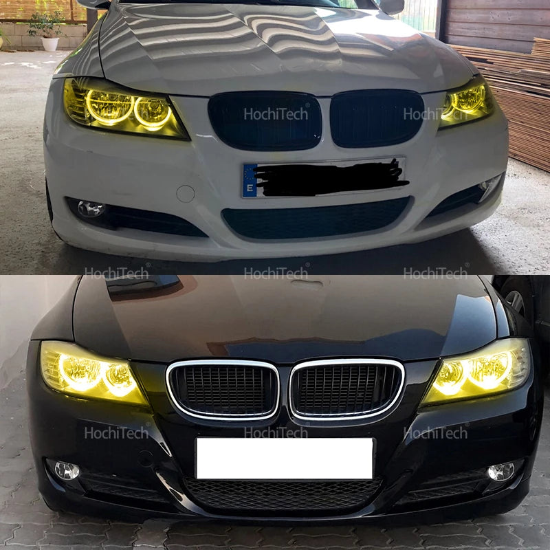 20W/pair High Power Angel Eyes Bulbs for BMW E90 E91 LCI Halogen Headlight 2009-2011 CSL CS Style Lemon Yellow LED Marker Light