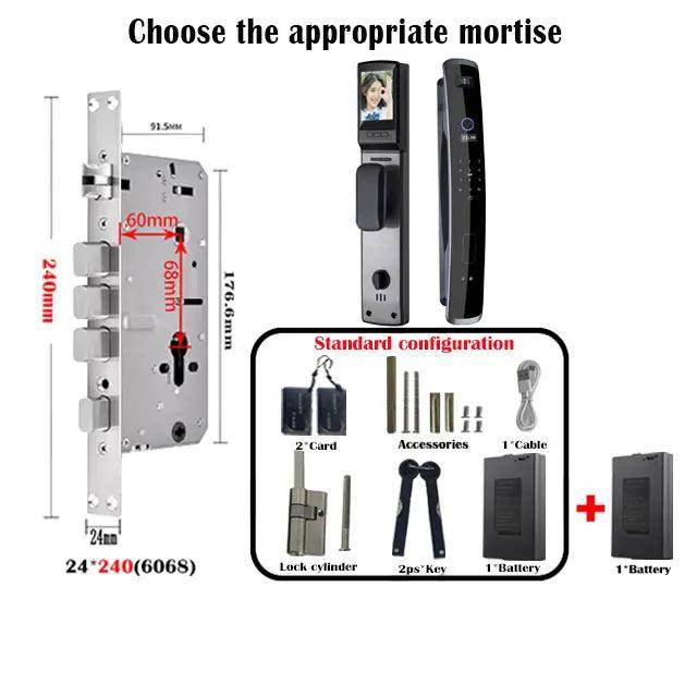 3D Face Lock w/ Camera & SIM | WiFi, Fingerprint, Card, NFC, IP66 - P12 Hub Europe