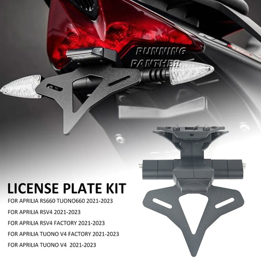 For Aprilia RS660 RSV4 Tuono 660 V4 2021 2022 2023 Motorcycle Rear Short Tail Stock License Plate Holder Tailstock Frame Bracket