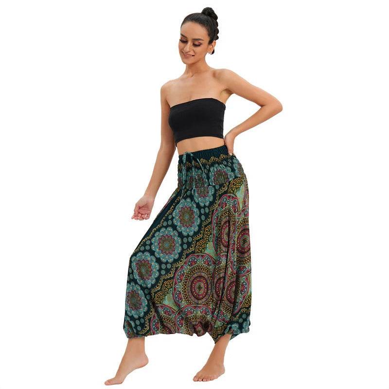 Women's Boho Harem Rayon Pants - P12 Hub Europe