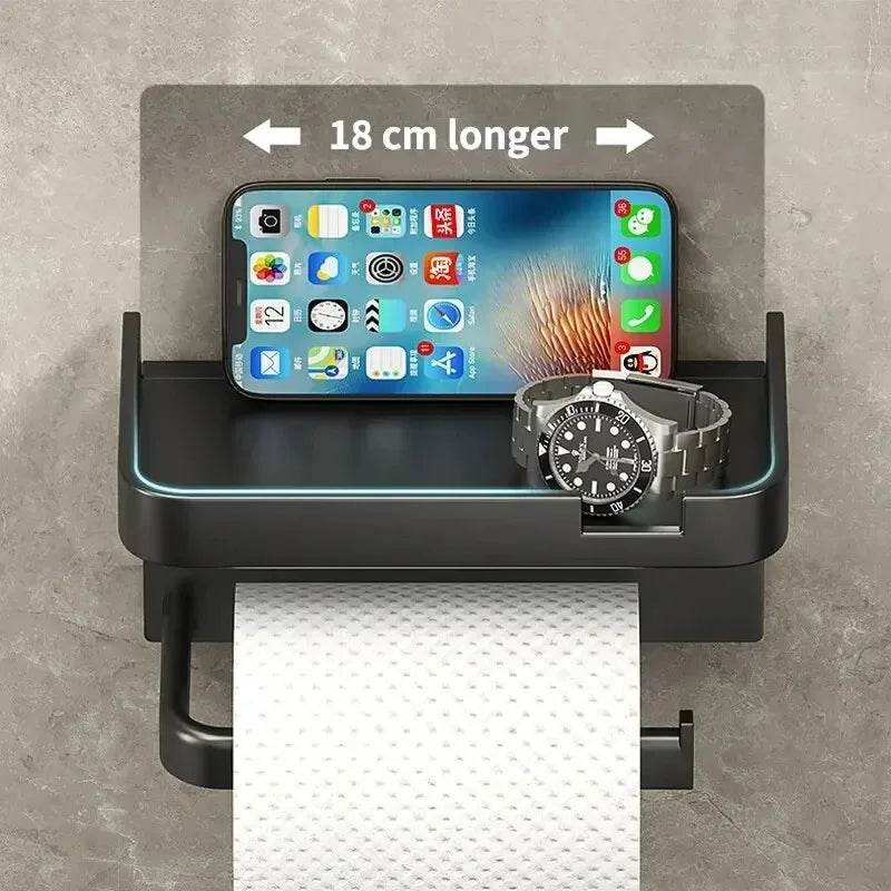 Toilet Paper Holder Plastic Storage Rack Kitchen Towel Placement Of Seasoning Bottles Bathroom Wall Roll Of Paper Phone Storage - P12 Hub Europe