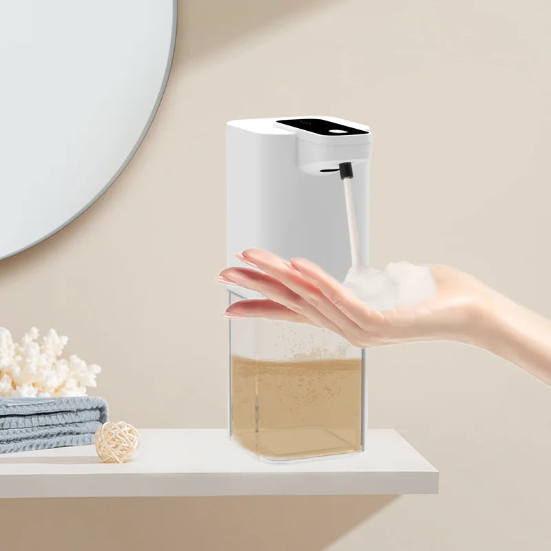 400ml/14oz USB Rechargeable Hand Free Touchless Smart Sensor Automatic Foam Liquid Soap Dispenser for Toilet Bathroom & Kitchen