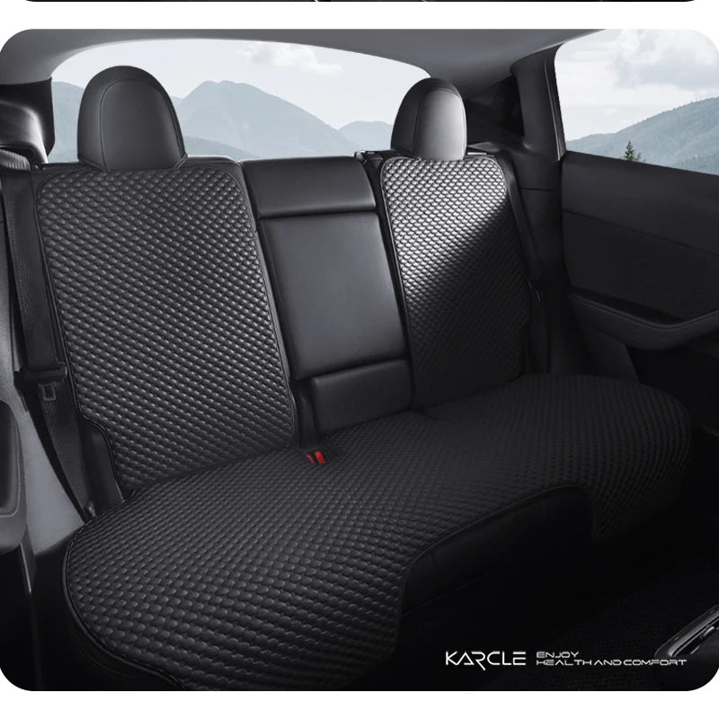 For Tesla Model 3 /Y Car Seat Cover For 2020-2025 Tesla Model 3/Y 5-Seat Ice Silk Seat Cushion Summer Breathable Car Accessories
