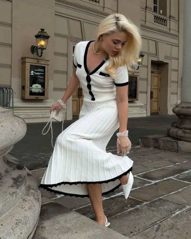 Talenza White Knit Skirt Set - P12 Hub Europe