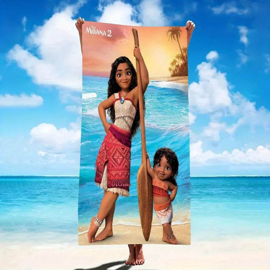 Moana 2 Beach Towel: Dive into Adventure with Maui and Moana! Suitable for towels, bath towels, beach towels, gifts - P12 Hub Europe