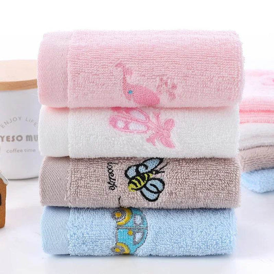 1PCS Baby Handkerchief Square Cartoon Pattern Towel 25x25cm Cotton Infant Face Towel Wipe Cloth Baby Stuff for Newborns Baby - P12 Hub Europe