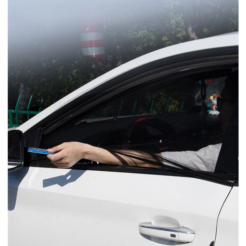 2pcs/set Car Sunshade Net Car Window Sun Visor Cover Automotive Interior