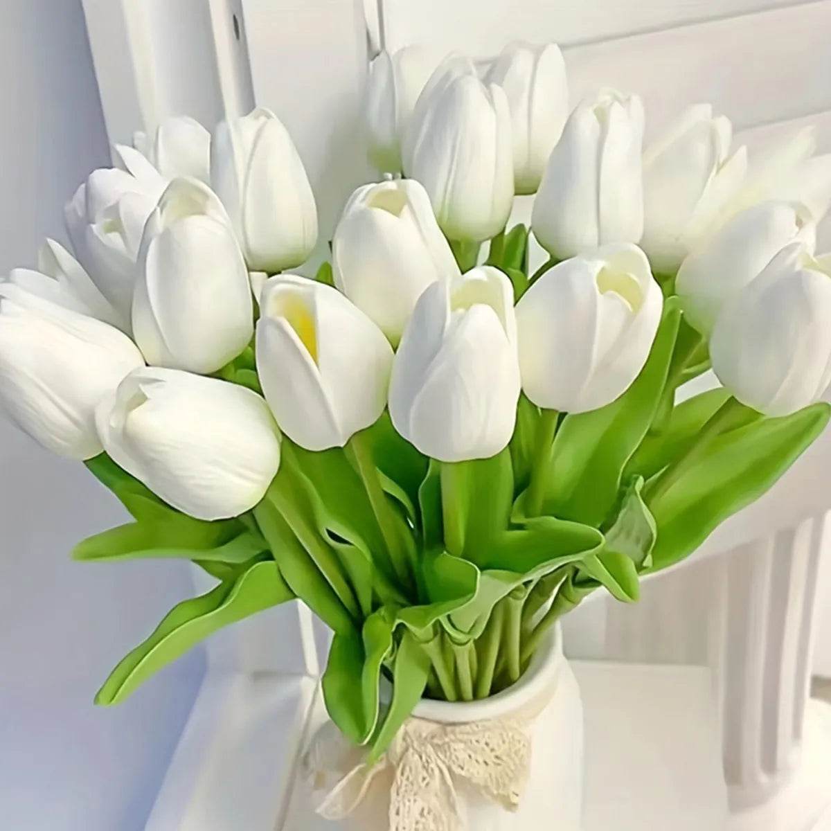 10Pcs Artificial Flower Realistic Touch Tulip Scrapbooking Vase Home Decor Wedding Garden Arch Garland Mother's Day Bouquet diy - P12 Hub Europe