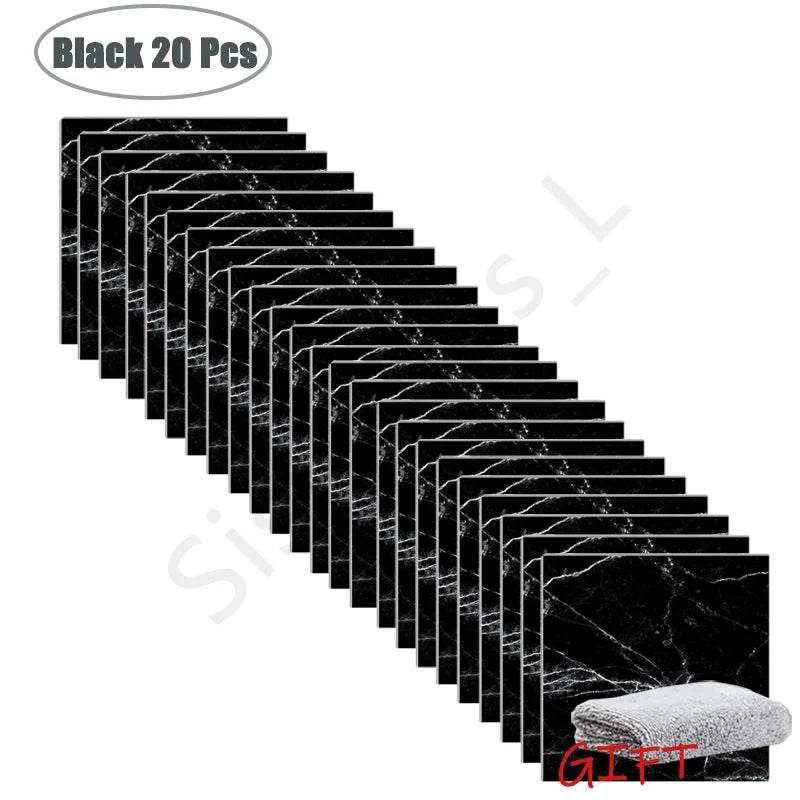 10-50Pcs PVC Marble Wall Stickers Self-Adhesive Thickened Tile Sticker Bathroom Waterproof Floor Sticker Kitchen Home Decoration - P12 Hub Europe