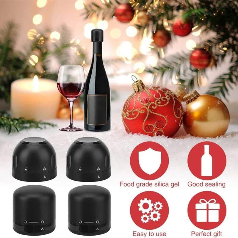 Wine Stopper 1/2 Piece Reusable Bar Accessories Silicone Sealing Champagne Cork Keep Wine Freshness Bottle Cap Barware Home - P12 Hub Europe