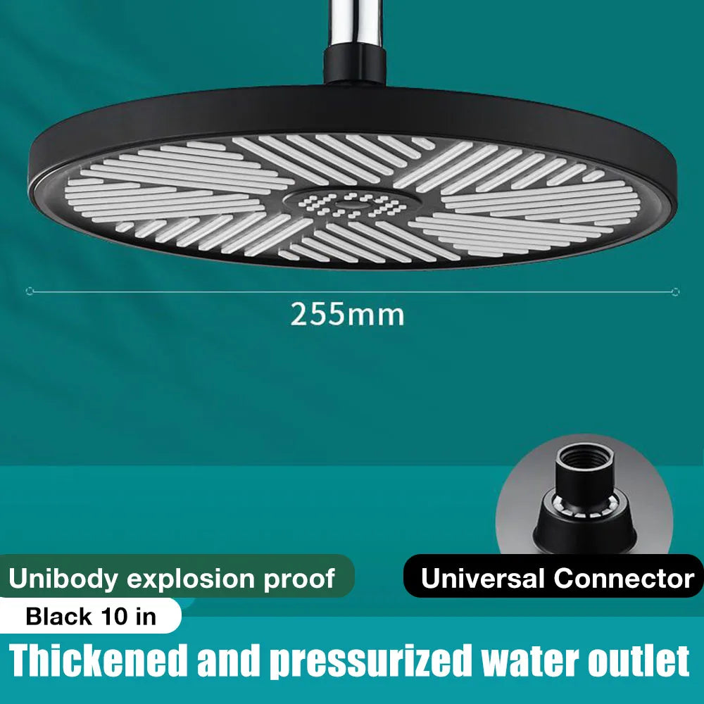 10inch Big Panel Rainfall Shower Head,High Pressure Shower Head,Water Saving,Top Rain Shower Faucet Bathroom Accessories