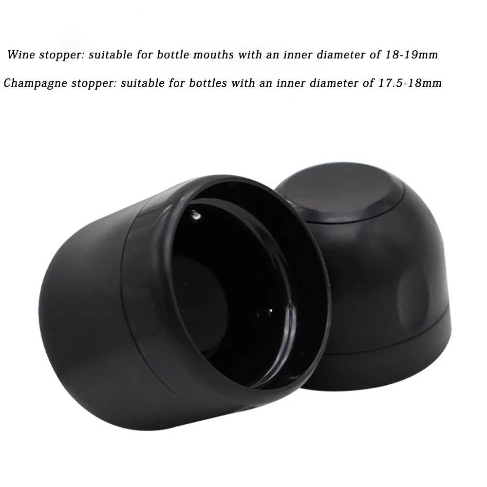 Vacuum Red Wine Champagne Stopper Rotating Lock Bottle Stopper Sparkling Wine Sealing Plug Household Red Wine Cork Bar Tool - P12 Hub Europe