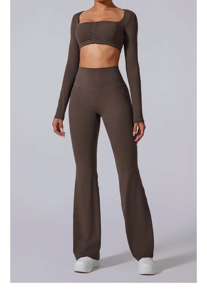 Women's High-Waist Flare Leggings - P12 Hub Europe
