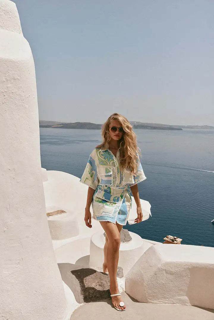 Fashion Printed Ruffle Skirt Set - P12 Hub Europe