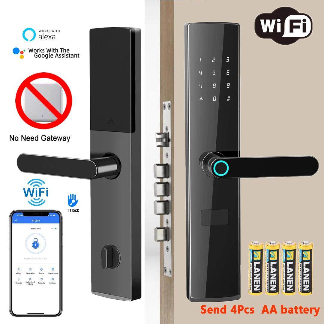 Fingerprint WiFi Smart Lock Works with Alexa and Google - P12 Hub Europe