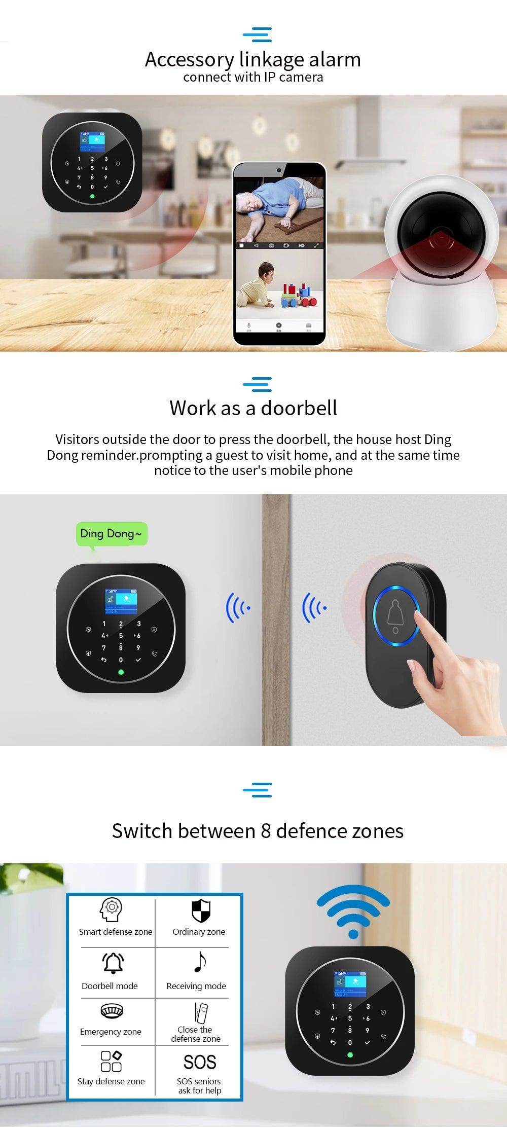 Alarm Smart W9B WiFi GPRS Home - P12 Hub Europe