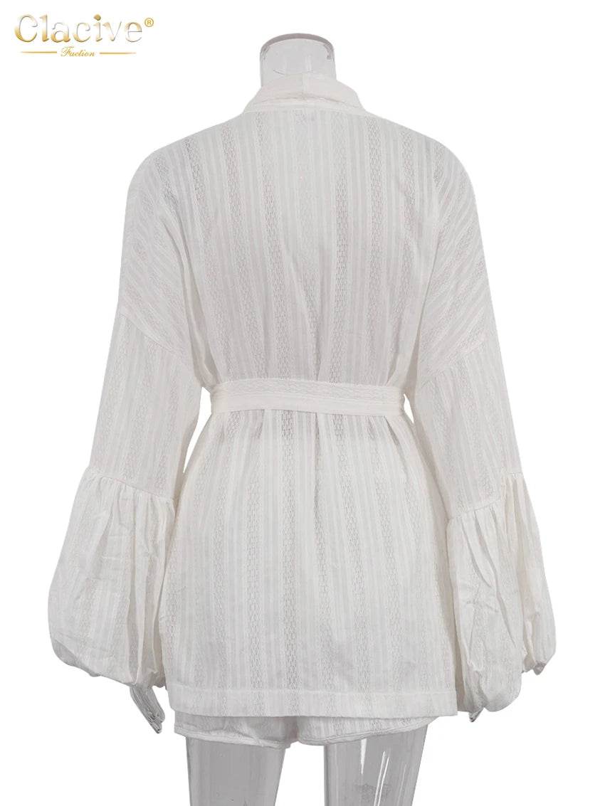 Clacive White Shorts Set - P12 Hub Europe