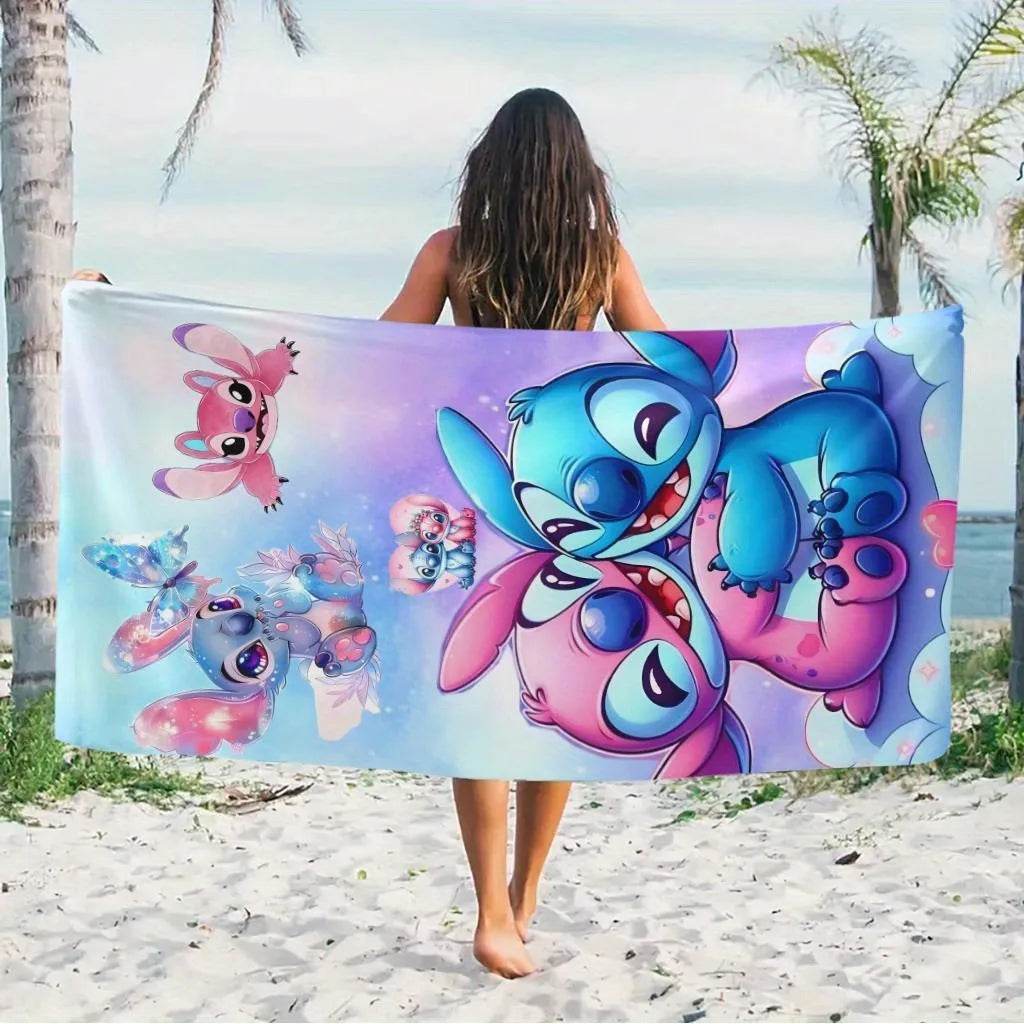 Stitch-Inspired Beach Towel: Colorful and Adorable for Your Summer Fun! Suitable for towels, bath towels, beach towels, gifts - P12 Hub Europe
