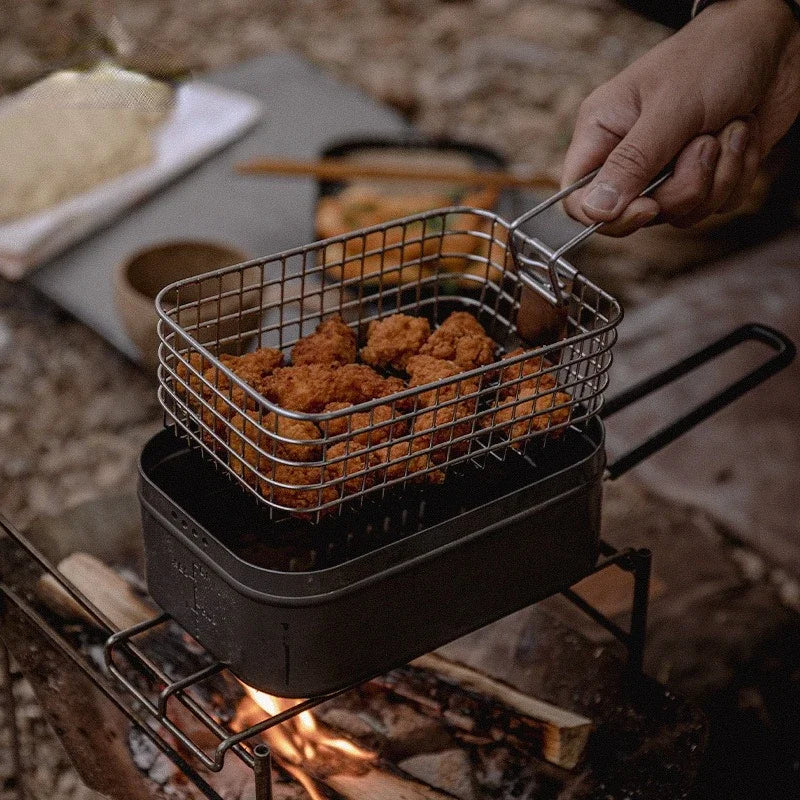 Campingmoon Hard Alumina Alloy Portable Heated Picnic Outdoor Camping Cookware Bento Lunch Meal Box