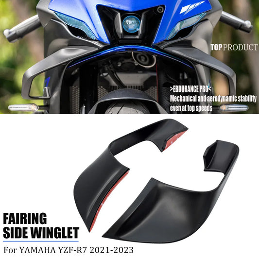 Motorcycle fixed wing cover, For Yamaha YZF-R7 YZFR7 2021 2022 2023 aerodynamic frame, YZF R7 new wing air guide spoiler aileron