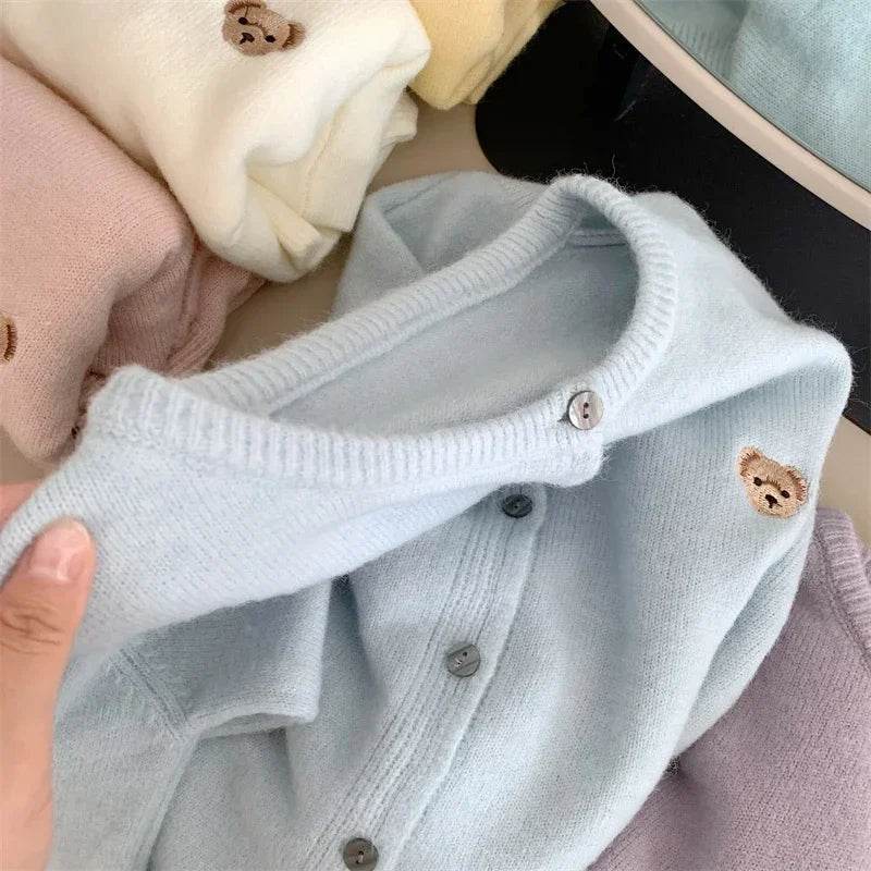 Cartoon Embroidery Cardigan - P12 Hub Europe