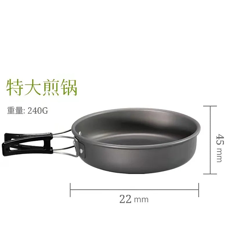 Outdoor Folding Nonstick Flat Frying Pan 18cm 20cm 22cm Camping Pan
