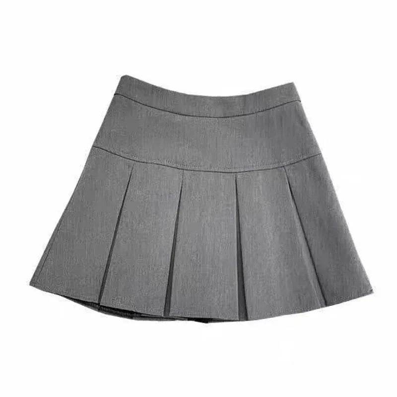 Women's Gray Pleated Mini Skirt - P12 Hub Europe
