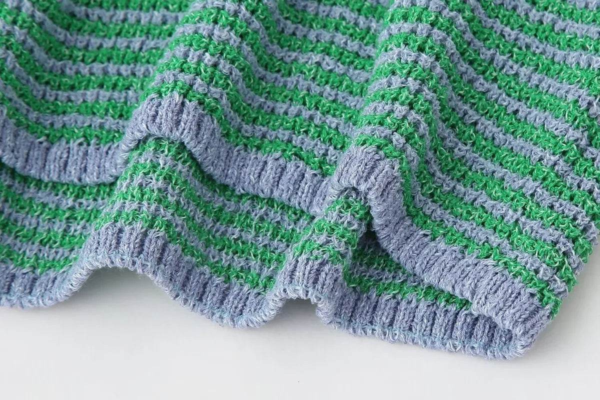 Summer Retro Knitted Shorts Set - P12 Hub Europe