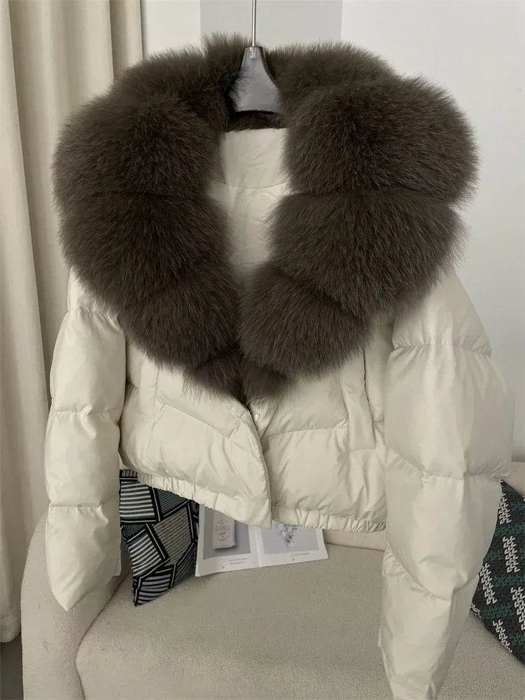 Short Fox Fur Down Puffer - P12 Hub Europe