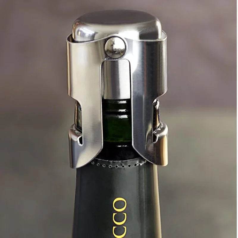 1pcs Champagne Bottle Stopper Stainless Steel Sparkling Grape Wine Bottle Plug Vacuum Sealer Bottle Liquor Flow Stopper Cap Bar - P12 Hub Europe