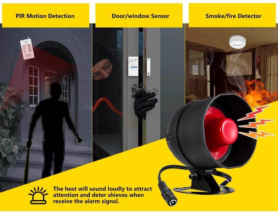 Alarm KERUI WiFi Smart 110dB - P12 Hub Europe