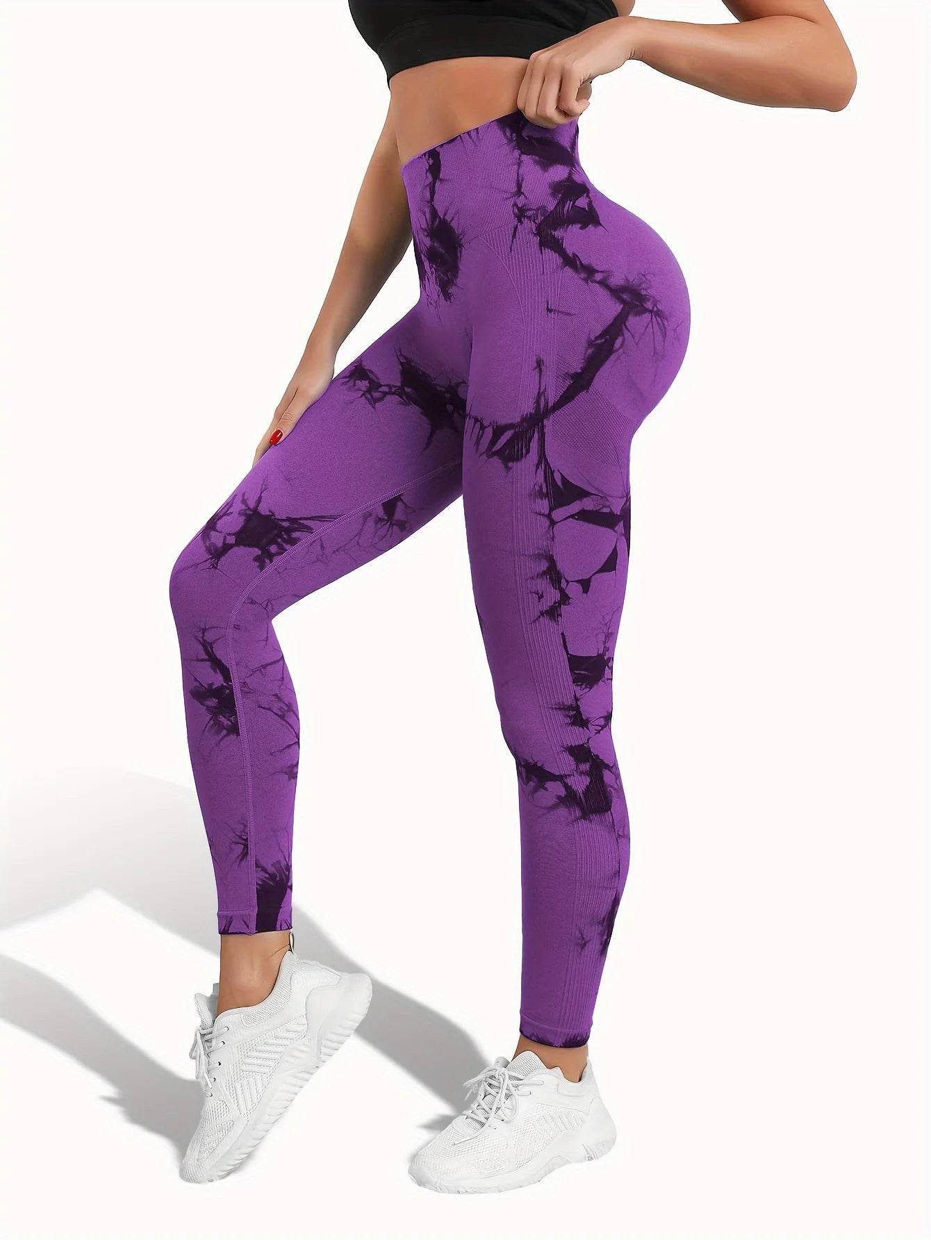 Tie Dye Seamless Butt Lift Leggings - P12 Hub Europe