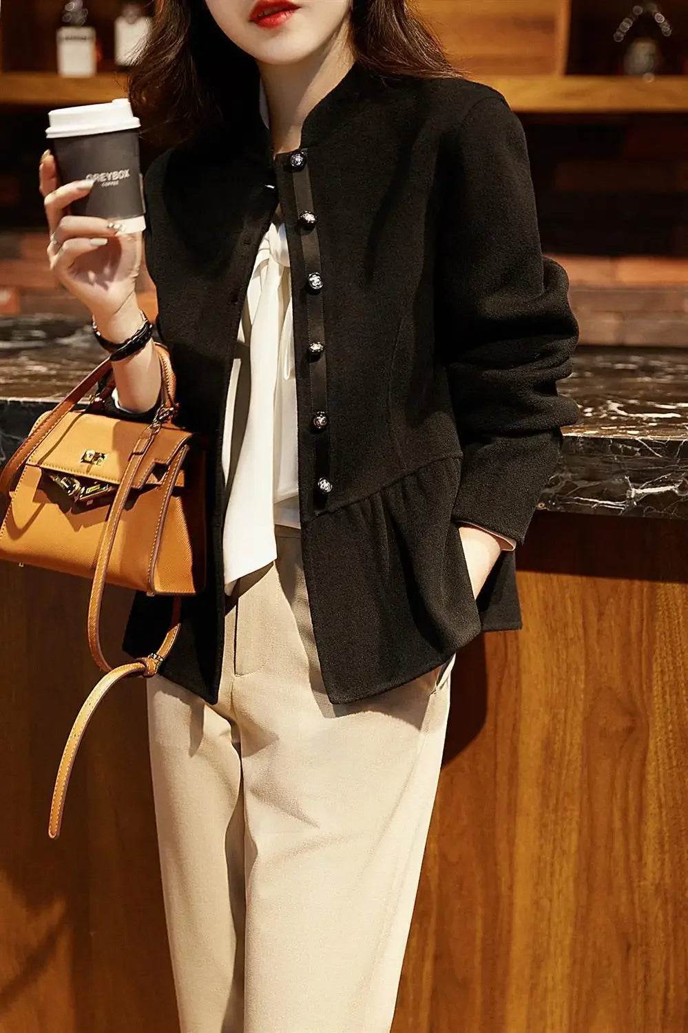 Slim Elegant Wool Coat - P12 Hub Europe