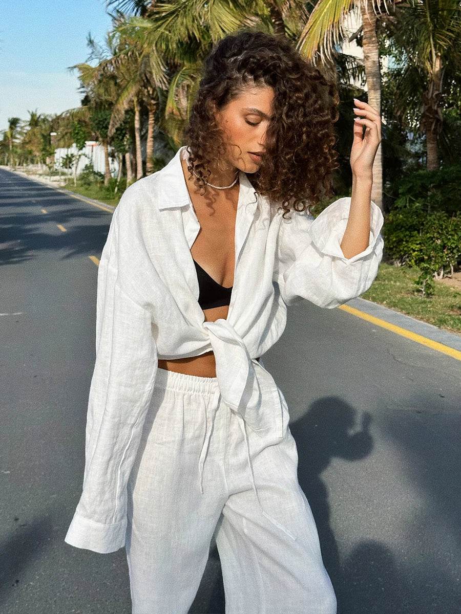 Women's Casual Cotton Linen Set - P12 Hub Europe