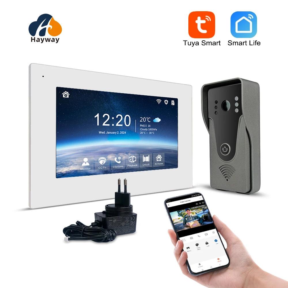 WiFi Intercom 1080P 7" IPS, Motion Detect, Image Storage