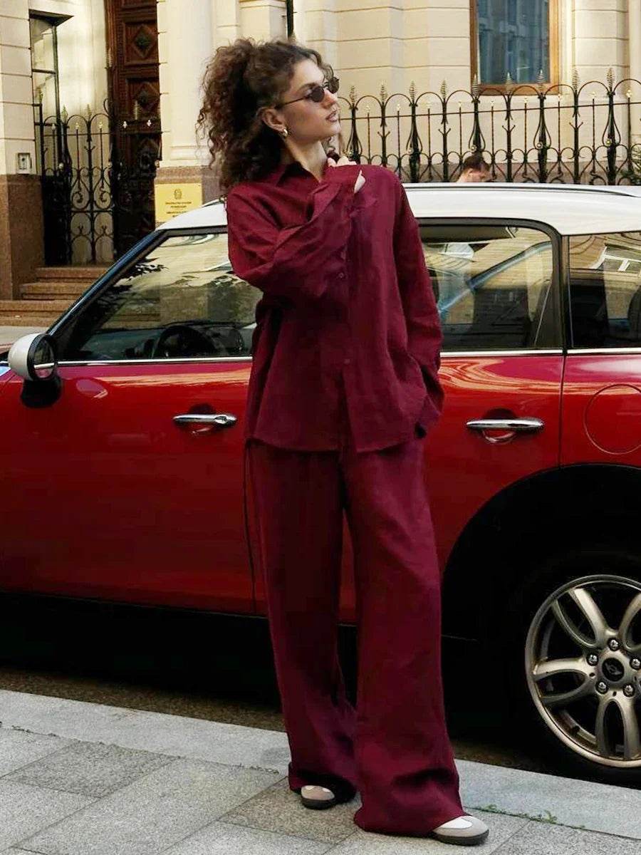 Women's Casual Cotton Linen Set - P12 Hub Europe