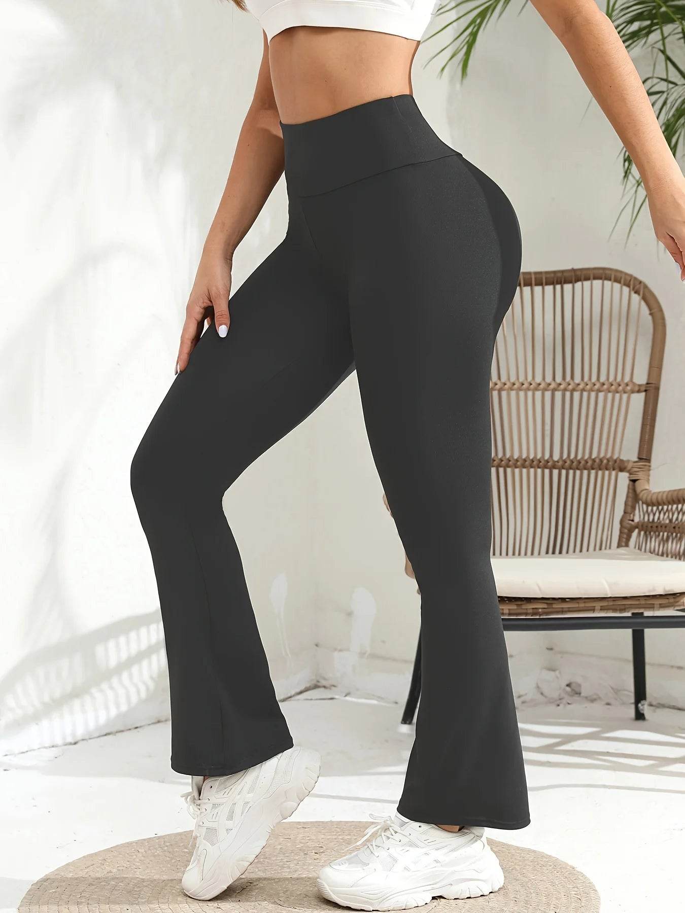 Women's High-Waist Flare Leggings - P12 Hub Europe