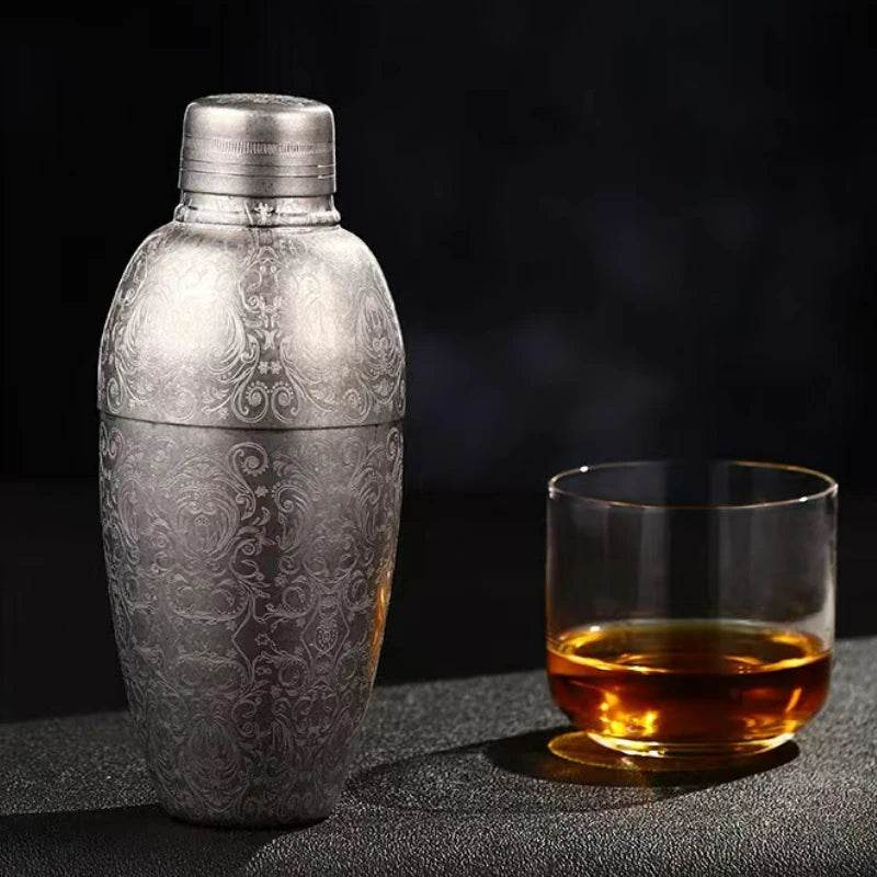 Bar Cocktail Shaker Boston Shaker Stainless Steel Engraving Shaker Bar Accessory Bartender Tools For Home And Bar - P12 Hub Europe