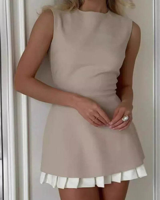 Sassy O-Neck Mini Dress - Slim Fit, High Waist & Versatile - P12 Hub Europe