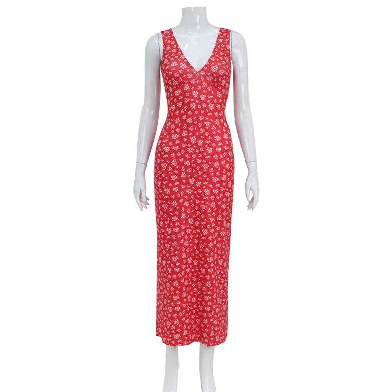2025 French Retro Floral Summer Dress - Beach Skirt - P12 Hub Europe